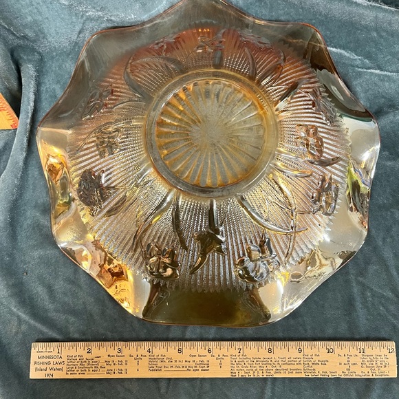 VTG Carnival Glass Marigold Bowl - Picture 3 of 3